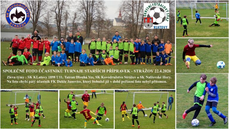 TURNAJ STARŠÍCH PŘÍPRAVEK 12.4.2026 VE STRÁŽOVĚ