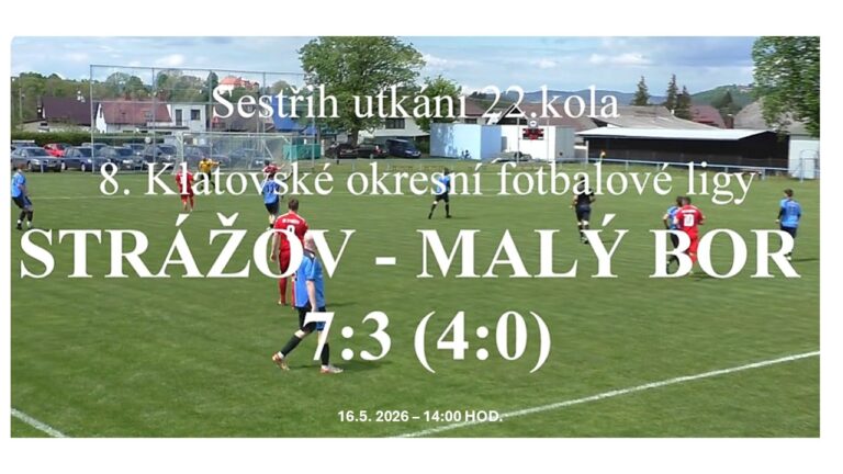 SESTŘIH Z UTKÁNÍ MUŽŮ STRÁŽOV – MALÝ BOR