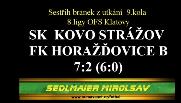 Video z utkání STRÁŽOV – HORAŽĎOVICE