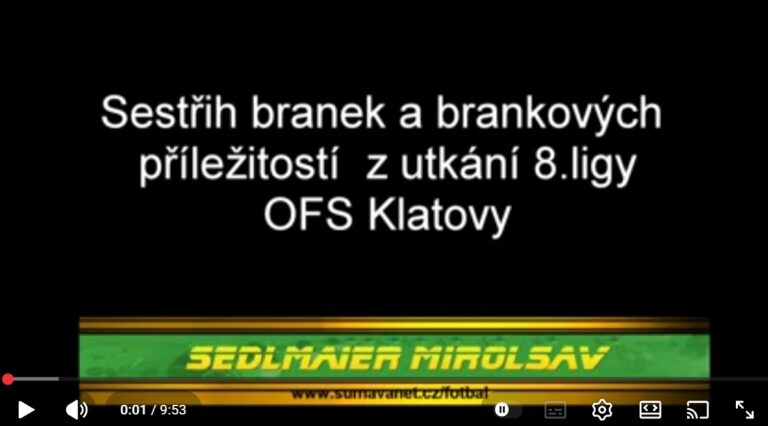 Sestřih utkání 11.kola 8.ligy Strážov – Svéradice